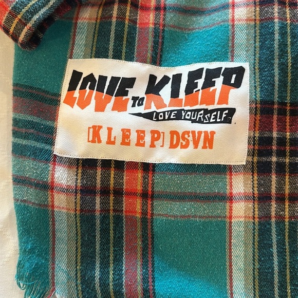 Kleep Premium Flannel Button Down Up Shirt love to Kleep‎ Men’s XL - Picture 6 of 9